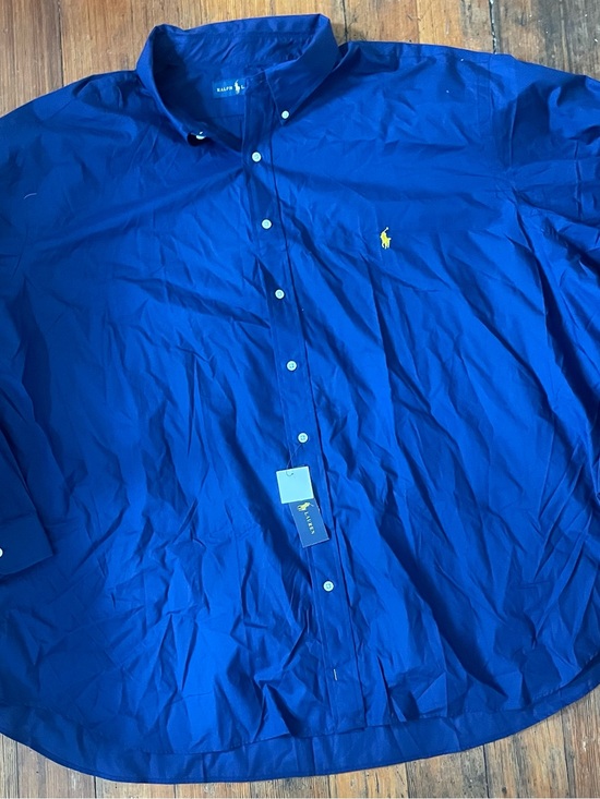 Ralph Lauren Other - Ralph Lauren Navy Blue Button-Up Shirt with Yellow Pony Tag